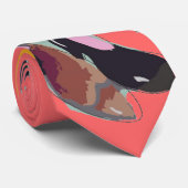 CRAVATE DE DANSE "DE FLAMANT ROSE DE FLAMENCO" (Roulé)