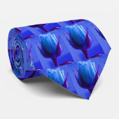 Cravate de délice Rose bleu - personnalisable (Roulé)