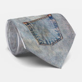 Cravate de denim Grunge (Roulé)