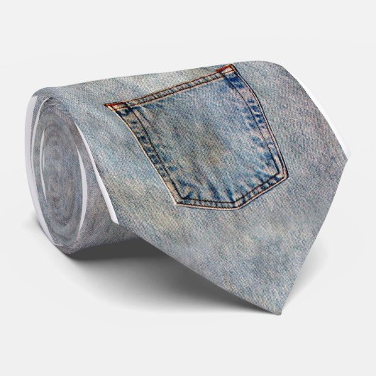 Cravate de denim Grunge (Roulé)