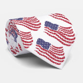 Cravate de design Motif rouge blanc (Roulé)