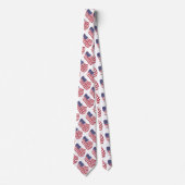Cravate de design Motif rouge blanc (Devant)
