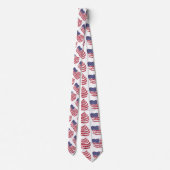 Cravate de design Motif rouge blanc (Dos)