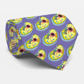Cravate de dessin de cellules humaines violet (Roulé)