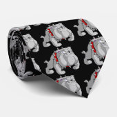 Cravate DE DESSIN GRIS BULLDOG (Roulé)