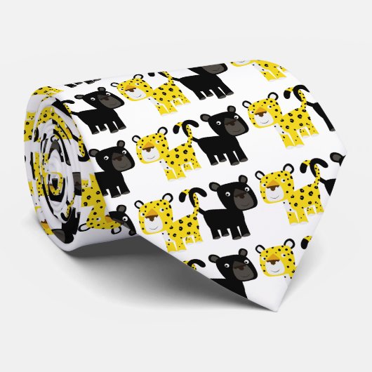 Cravate de deux léopards (Roulé)