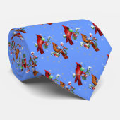 Cravate de deux oiseaux de Noël (Roulé)