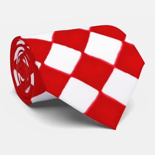 CRAVATE DE DIAMANT ROUGE ET BLANC (Roulé)