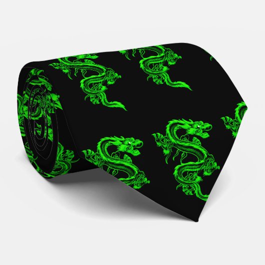 Cravate de dragon vert (Roulé)