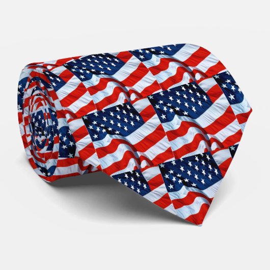 Cravate de drapeau américain (Roulé)