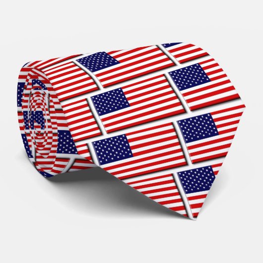 Cravate de drapeau américain (Roulé)