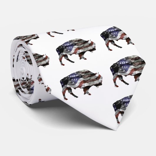 Cravate de drapeau de bison (Roulé)