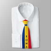 Cravate de drapeau de la Roumanie de personnaliser (Attaché)