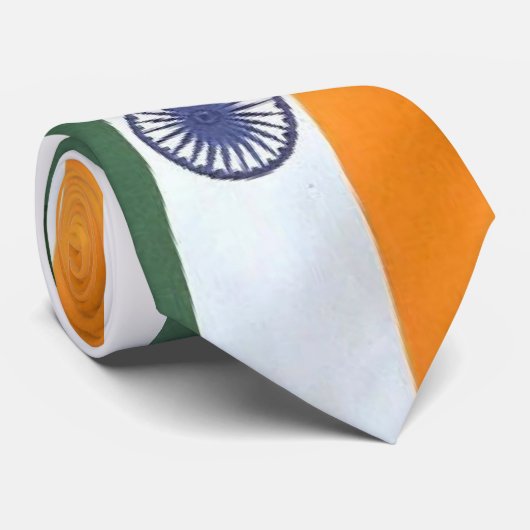 Cravate de drapeau de l'Inde (Roulé)