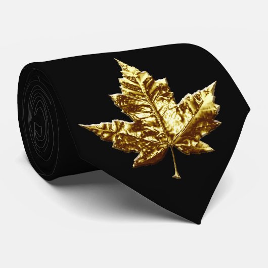 Cravate de drapeau du Canada de médaille d'or de (Roulé)