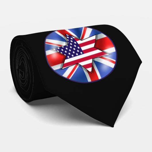 CRAVATE DE DRAPEAU D'UK/USA (Roulé)