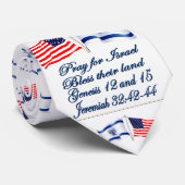 Cravate de drapeau israélien/drapeau américain (Roulé)