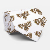 Cravate de faucon blanc et brun (Roulé)