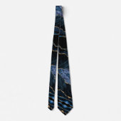 Cravate de fête Agate Marine Marbre bleu or (Dos)