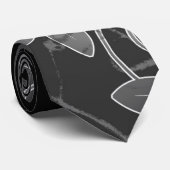 Cravate de Fête des pères hawaïenne en argent, noi (Roulé)