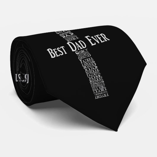 Cravate de fête des pères, le meilleur papa (Roulé)