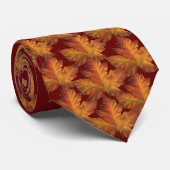 Cravate de feuille d'érable du Canada d'or de (Roulé)