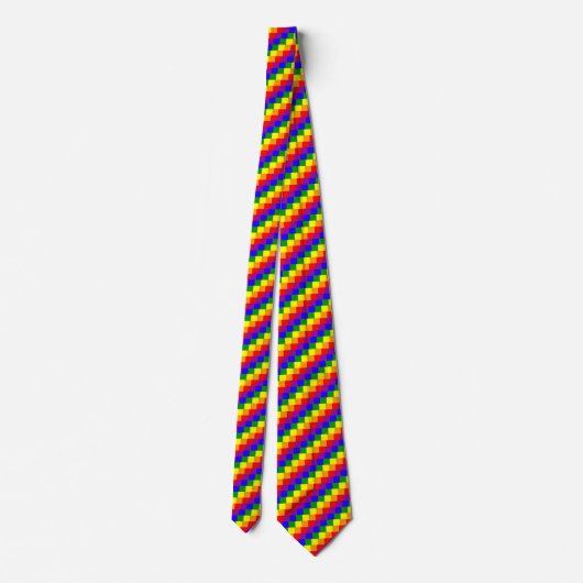 Cravate de fierté d'arc-en-ciel - checkered (Dos)