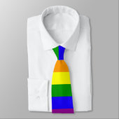 Cravate de fierté d'arc-en-ciel - rayée (Attaché)