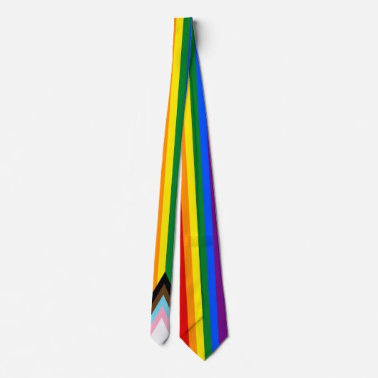 Cravate de fierté et progrès drapeau arc-en-ciel / (Dos)