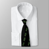Cravate de flamme Motif noire verte (Attaché)