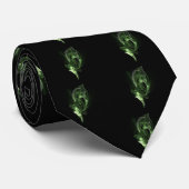 Cravate de flamme Motif noire verte (Roulé)