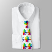 Cravate de fleur d'arc-en-ciel (Attaché)