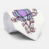 Cravate de fleur de lotus henné (Roulé)