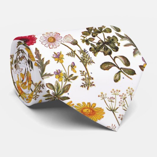 Cravate de fleurs botaniques (Roulé)