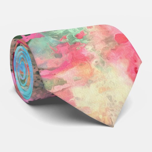 Cravate de fleurs d'aquarelle (Roulé)