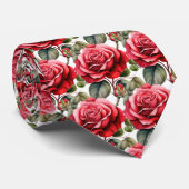 Cravate de fleurs de roses rouges (partie du jeu)  (Roulé)