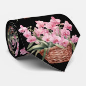 Cravate de fleurs d'orchidées roses (Roulé)