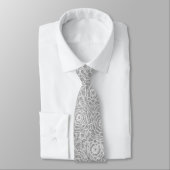 Cravate de fleurs gris clair monochrome (Attaché)