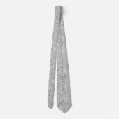 Cravate de fleurs gris clair monochrome (Dos)