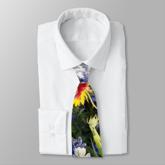 Cravate de fleurs sauvages du Texas (Attaché)