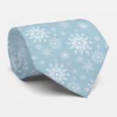 Cravate de flocons de neige pour hommes (Roulé)