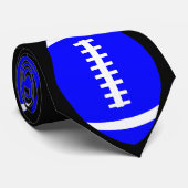 Cravate de football bleu pour les joueurs de footb (Roulé)