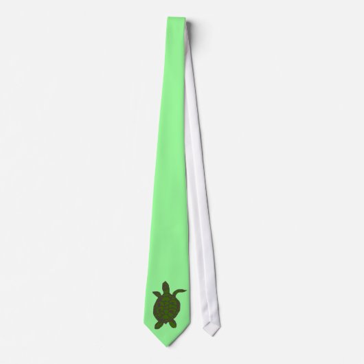 Cravate de Forest Green Honu (tortue de mer) (Devant)
