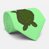 Cravate de Forest Green Honu (tortue de mer) (Roulé)