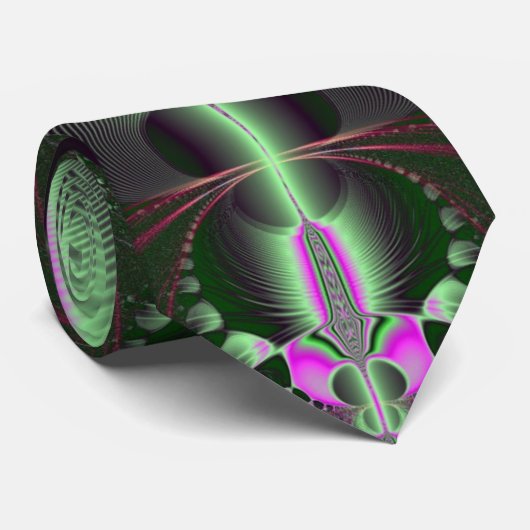 Cravate de fractale d'explosion de pastèque (Roulé)