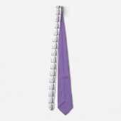 Cravate de gâteaux Mariage Groom Fleurs violettes (Dos)