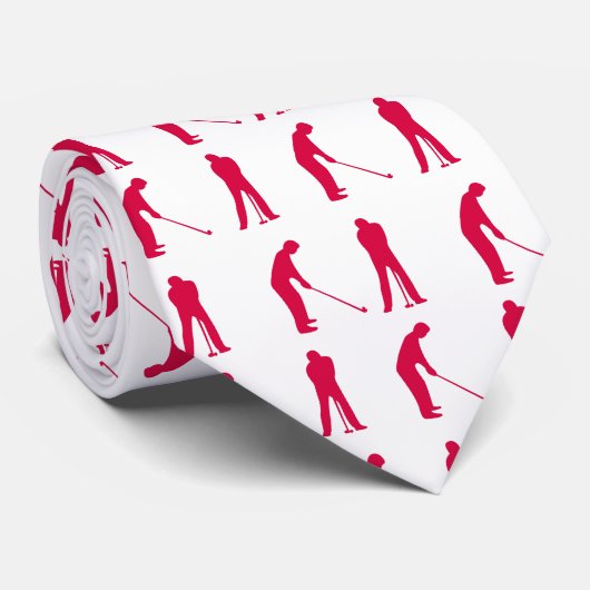 Cravate de golf rouge (Roulé)