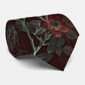 Cravate de Goth Rose foncé (Roulé)