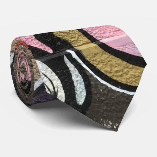 Cravate de graffiti urbain (Roulé)