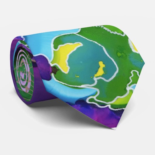 Cravate de gribouillis violet (Roulé)